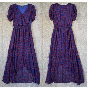 Disney Snow White Seven Dwarfs Maxi Wrap‎ Dress Womens Small Cottagecore Fairy